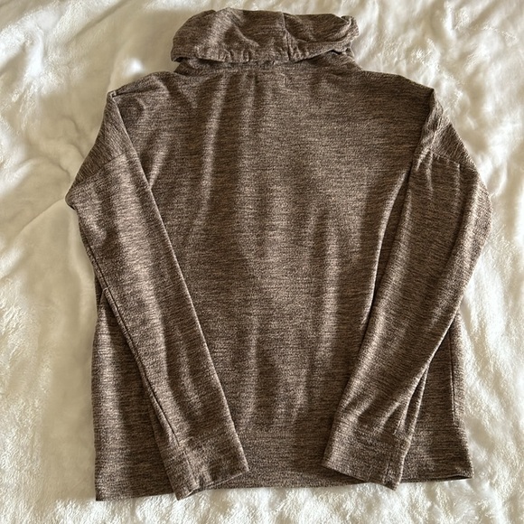 🤎 GUC Maurices Lakeside Cozy Heather Brown Knit Cowl Neck Sweater in Med… - Picture 3 of 7